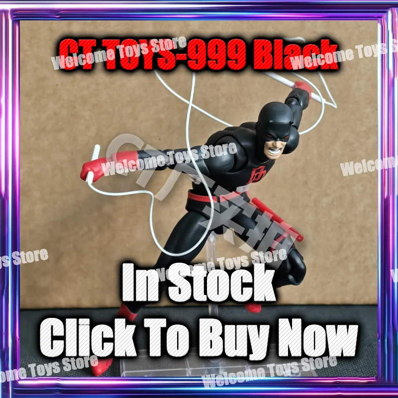 

In Stock Ct Toys Black Daredevil 999 Red Mafex 223 Figure Comic Version Anime Action Figure Figurine Statue Model Gift Kids Toys