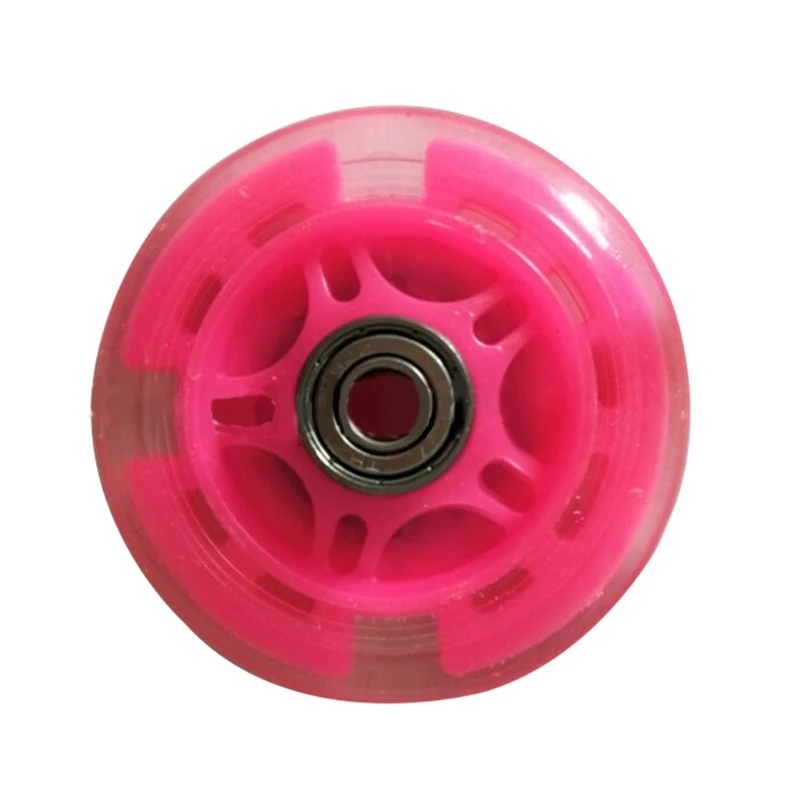 Scooter Wheel Mute Flash Wheel For Children Scooter Flashing Light Kid Toy Wheel 3-Color PU+Metal Skateboard Parts Drop Shipping