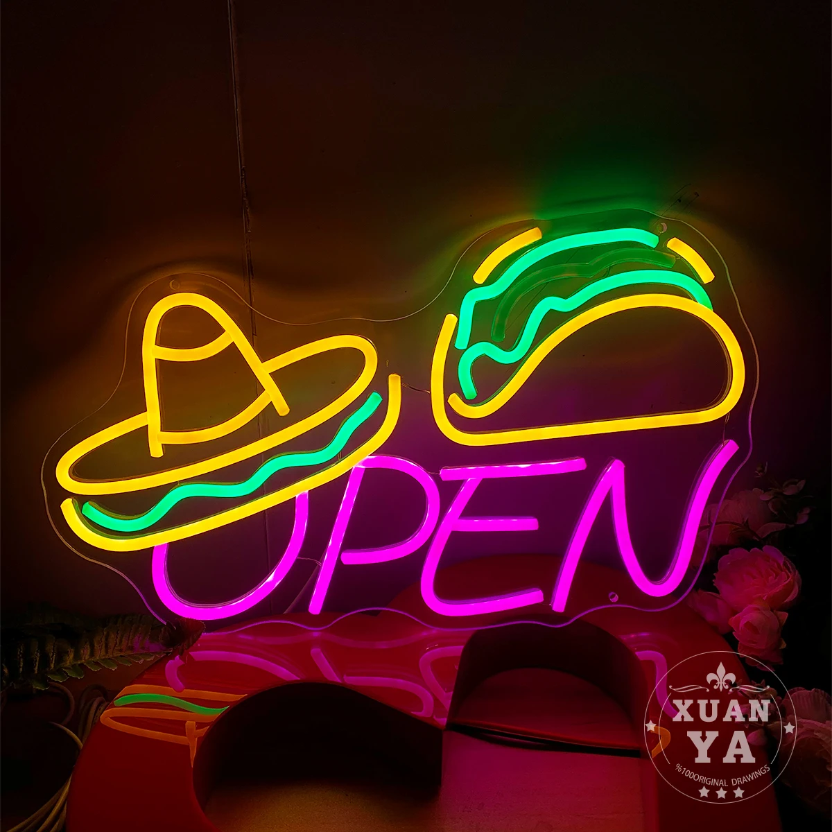 Open Hotpot, Gourmet, neon apply restaurant Hotpot Shop Sign Neon Decoration to make your shop more atmosphere