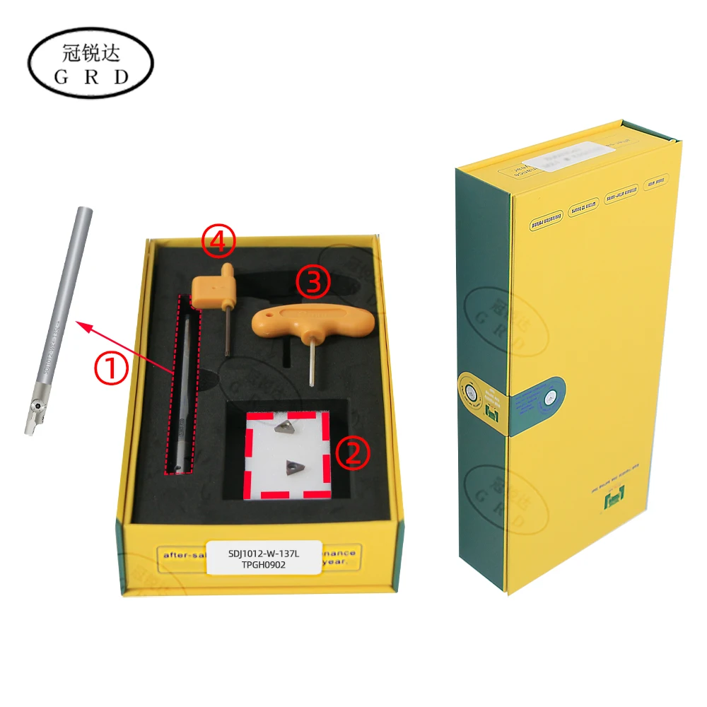 Integrated SDJ Small Aperture Boring Tool Set Tungsten Steel Boring Bar Adjustable Small Boring Tool Hole EWN Fine Boring Head