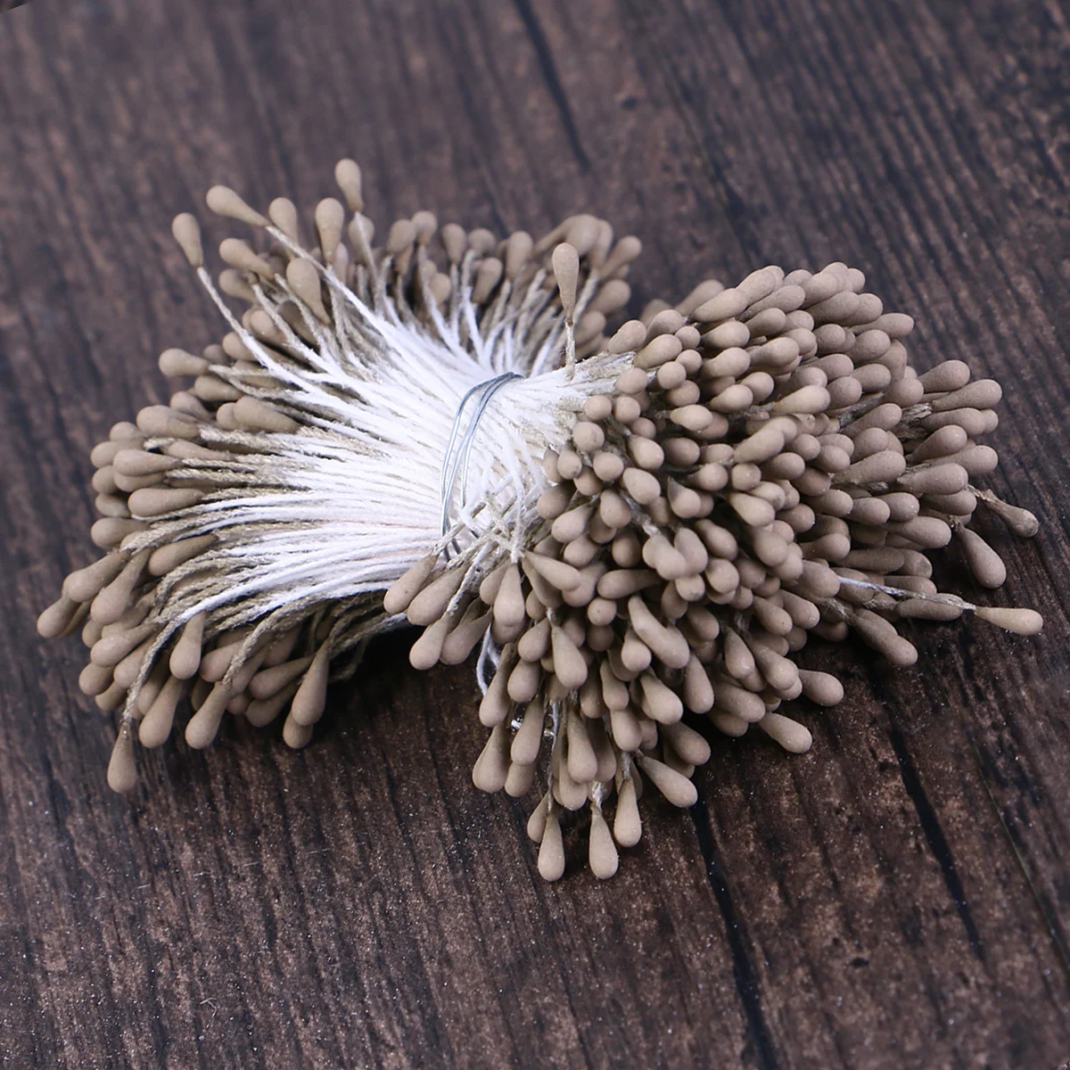 

400Pcs Pearlized Stamens for Flower Making Artificial Floral Buds Craft Decoration Vivid Delicate Design Grey Flower