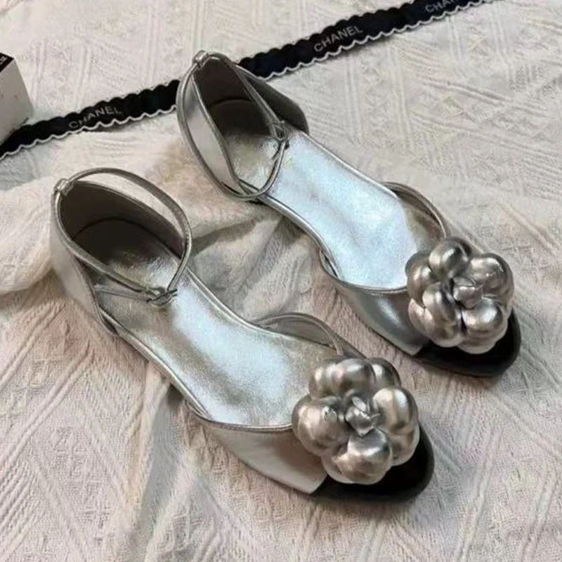 Flats Vrouwen Sandalen Jurk Lopen Bloem Schoenen Zomer 2025, Mode Elegante Vrouw Schoenen Ontwerper Gezellige Luxe Zapatos De Mujer