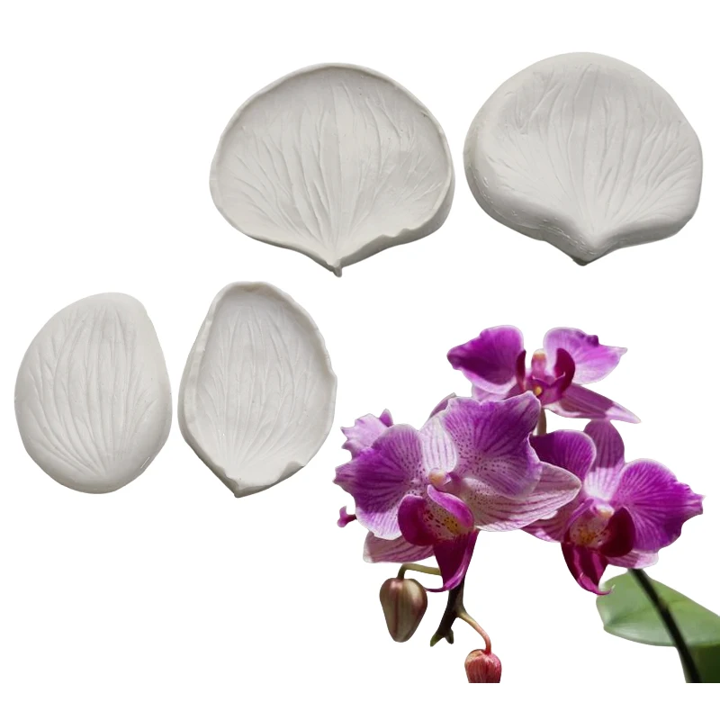 Phalaenopsis Orchid Sugar Flower Silicone Mould Butterfly Orchid Petal Flower Fondant Sugarcraft Clay Sugar Cake DecoratingM2900