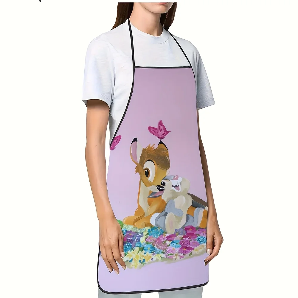 قطعة واحدة من مريلة بطابع بامبي، مثالية للمطبخ والتنظيف المنزلي، والطبخ المنزلي، ومريلة نادل الشيف للمقاهي ومطاعم الشواء، ومستلزمات المطبخ، وهدايا العطلات #2