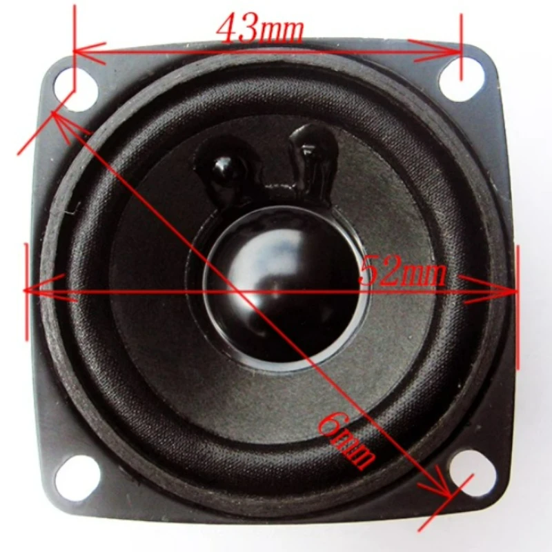 SOTAMIA 2 uds 2 pulgadas HiFi altavoz de rango completo 8 Ohm 8W 52mm altavoz Multimedia de música de carrera larga DIY Bluetooth pequeño altavoz