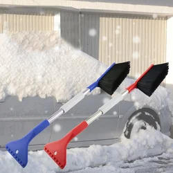 1 piece, Multi-purpose car deicing shovel, 2-in-1 snow brush shovel, glass windshield defrosting wiper, Winter snow brush, winte