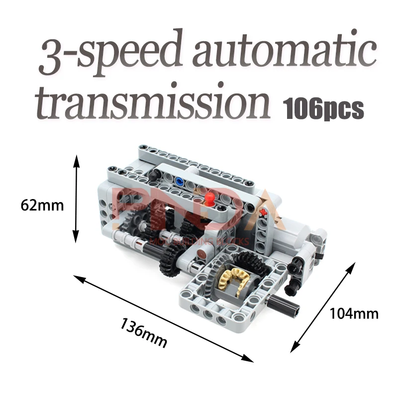 MOC Technical Gearbox Transmission Building Blocks 3/4/6 speed gearbox creative puzzle assembly moc building blocks toy gift DIY