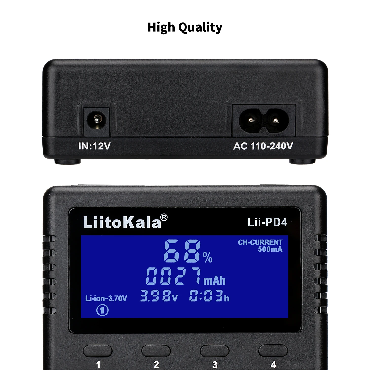 Imagem -03 - Liitokala Lii-pd4 Lcd 18650 26650 Carregador de Bateria Mais Peças Ncr18650b 3.7v 3400mah 18650 Bateria Recarregável de Lítio para Lanterna Elétrica