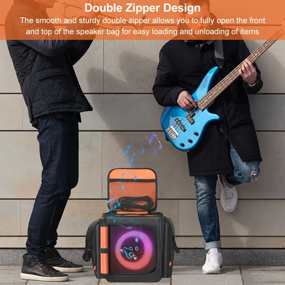 ل JBL Partybox Encore Essential 2 مكبر صوت مبطن غطاء حماية مقاوم للصدمات على الوجهين حقيبة تخزين مكبر الصوت مع جيب ميكروفون #4