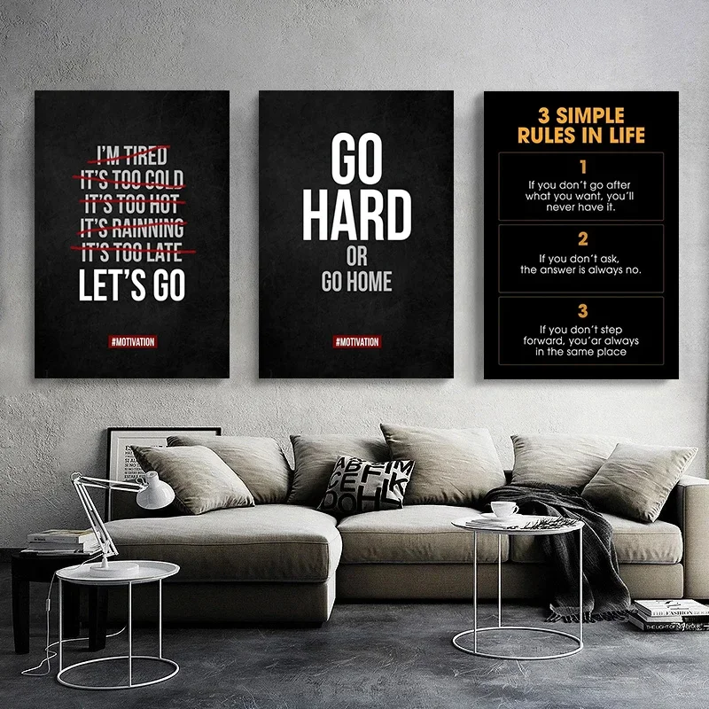 Motivational Quotes Success Poster Lion Mindset Is Everything Canvas Painting And Print Art Room Office Home Wall Picture Decor