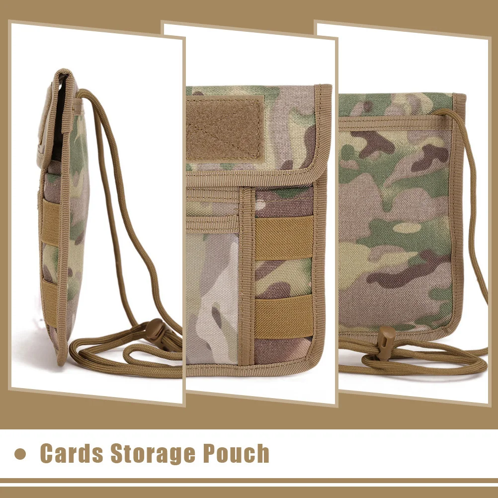 1 قطعة حقيبة تخزين أوراق الاعتماد في الهواء الطلق التمويه أنيق بطاقات الهاتف المحمولة الحقيبة متعددة الوظائف حقيبة للحمل لركوب الدراجات الكلب