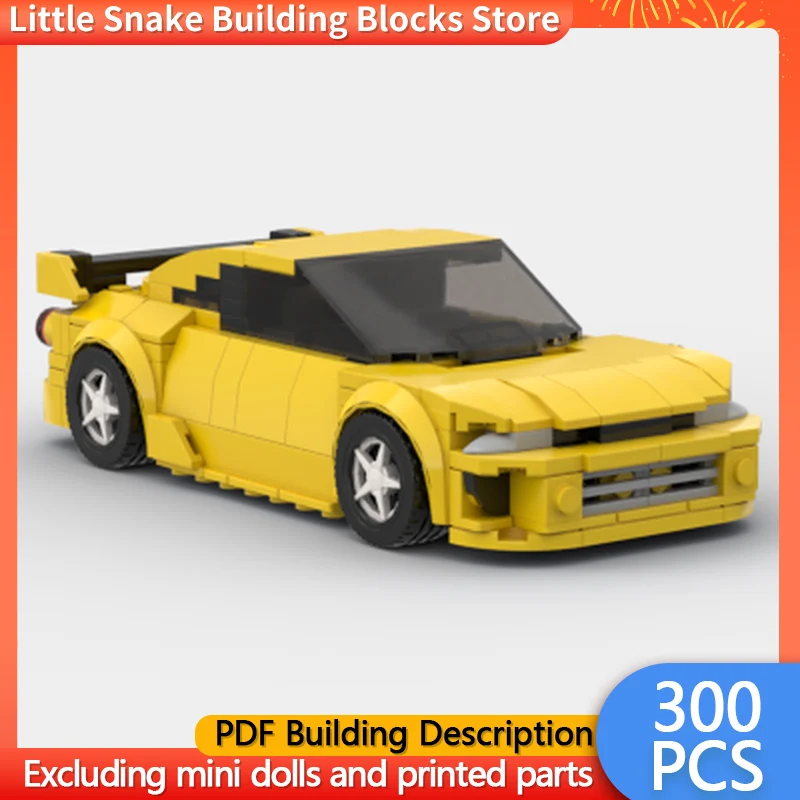 Speed Racing Car Model MOC Building Bricks R33 GT-R Sports Car Modular Technology Children Holiday Gifts Assemble Toys Suit