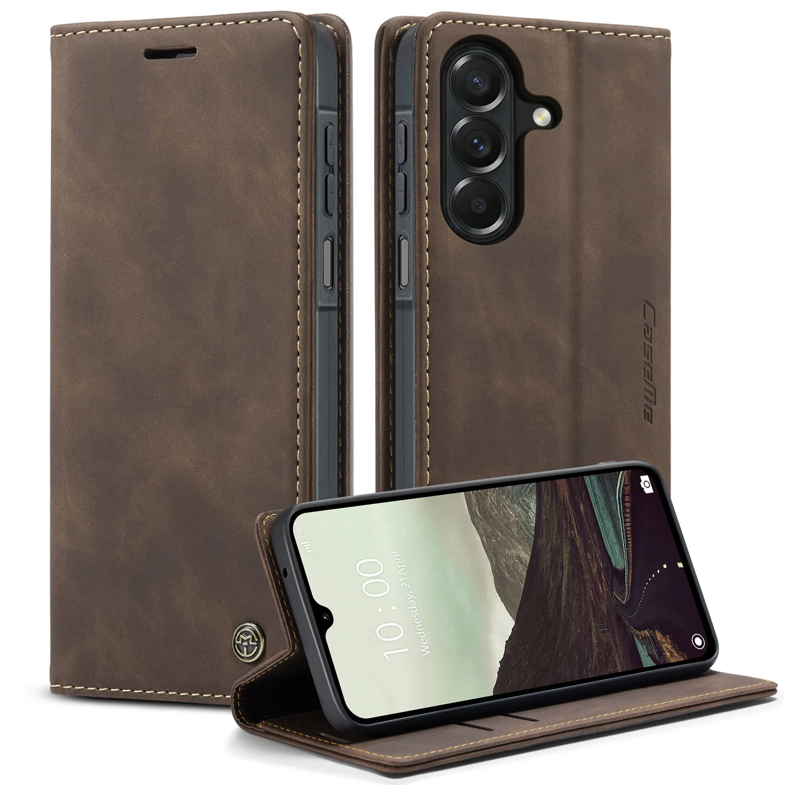 

Luxury Business Flip Cards Solt Wallet Leather Phone Case for Samsung S26 Ultra S25 S24 S23 A27 A17 A07 A57 A37 Shockproof Cover
