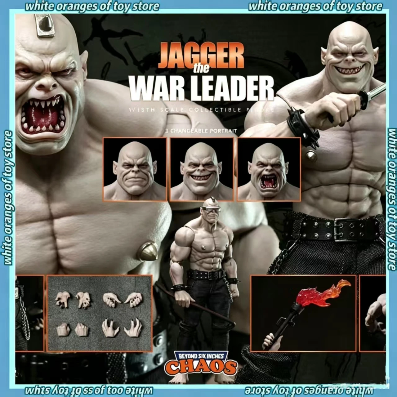 In Stock Original CHAOS Studio Muff Toy 1/12 Jagger The War-leader Action Figure No.003 Figurine Collectible Custom Toys Gifts