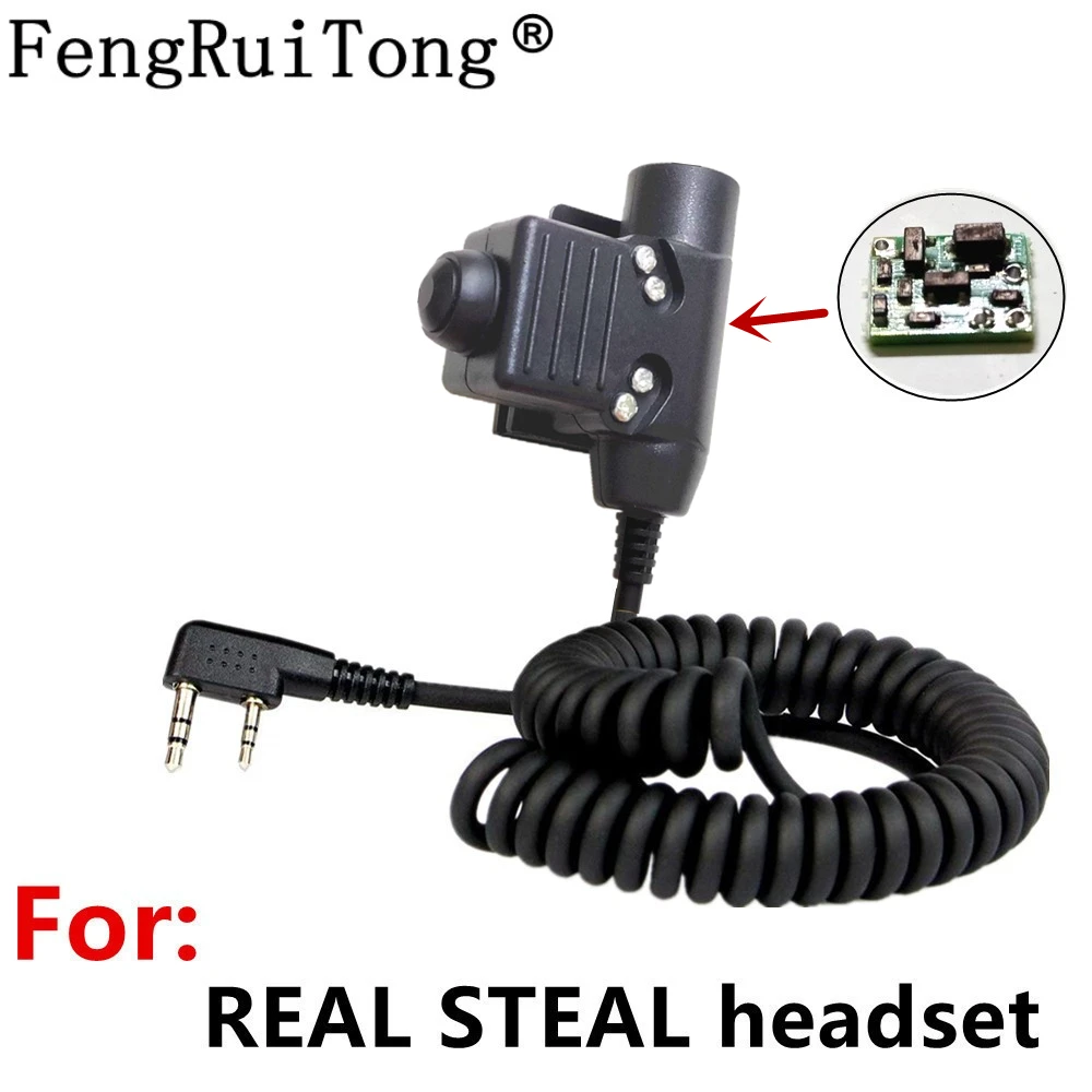 Tattiche U94 PTT versione amplificata per baofeng kenwood per REAL headset Nexus 3M comtacs/MSA Dynamic MIC headset u94 PTT