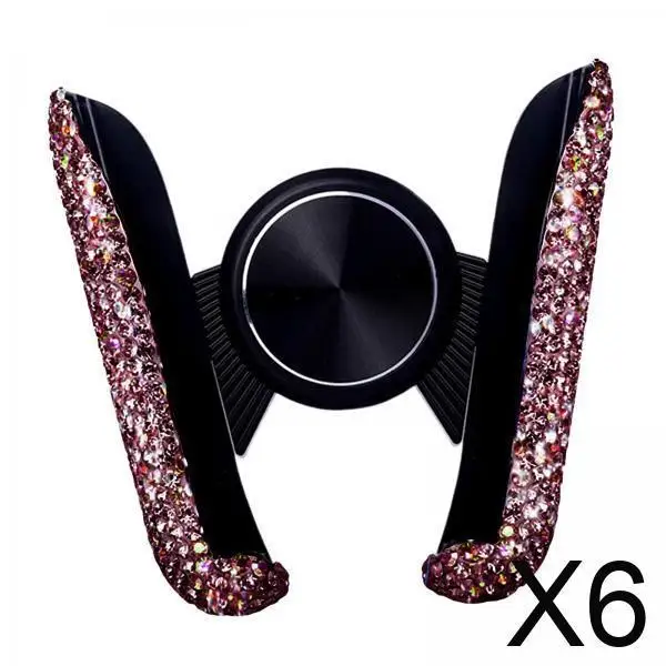 

Автомобильный держатель для телефона с бриллиантами, блестящий зажим для вентиляционного отверстия, блестящая подставка для мобильного телефона, внутренний аксессуар для универсальных смартфонов