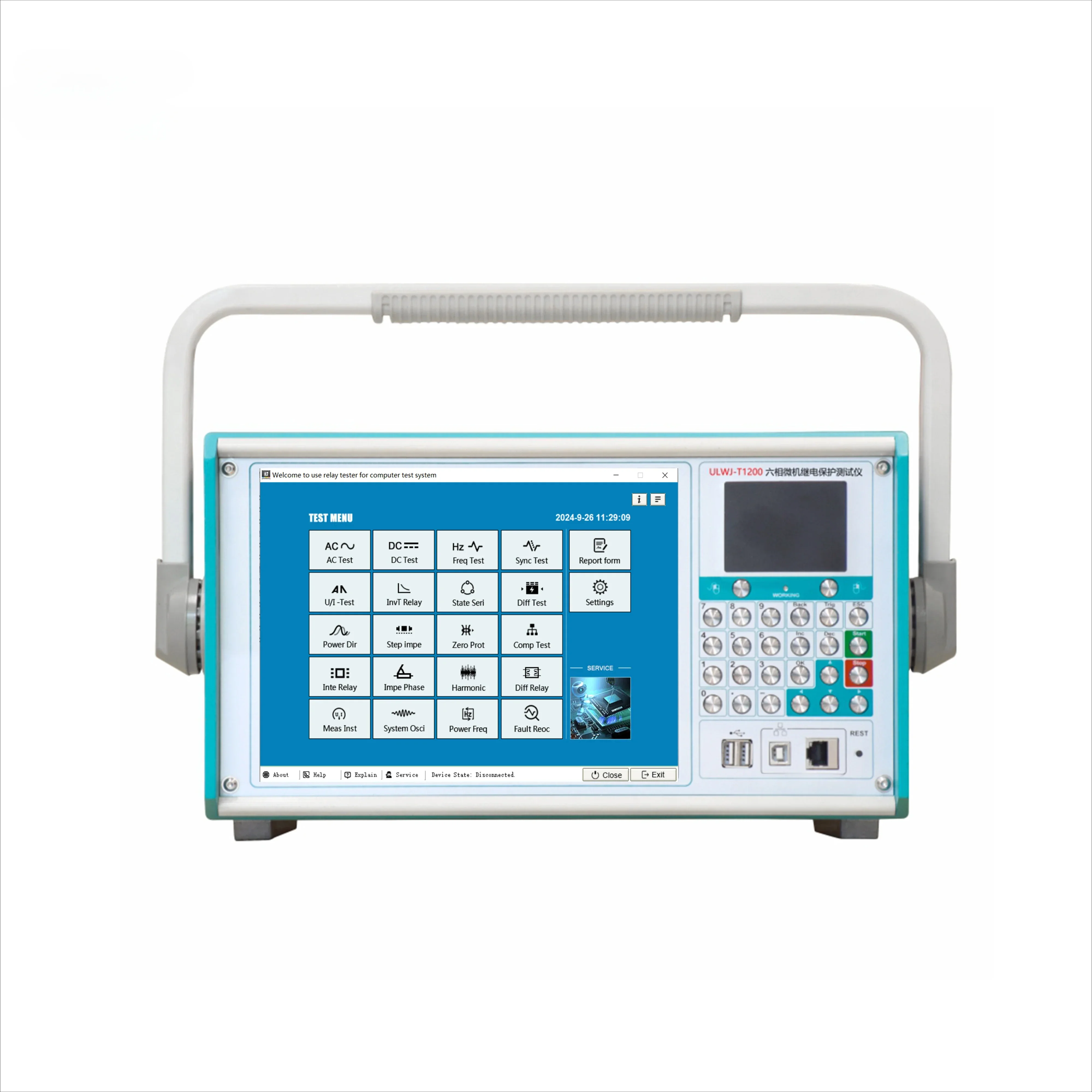 Digital 6 Phase Protection Relay Tester Secondary Current Injection Test Set