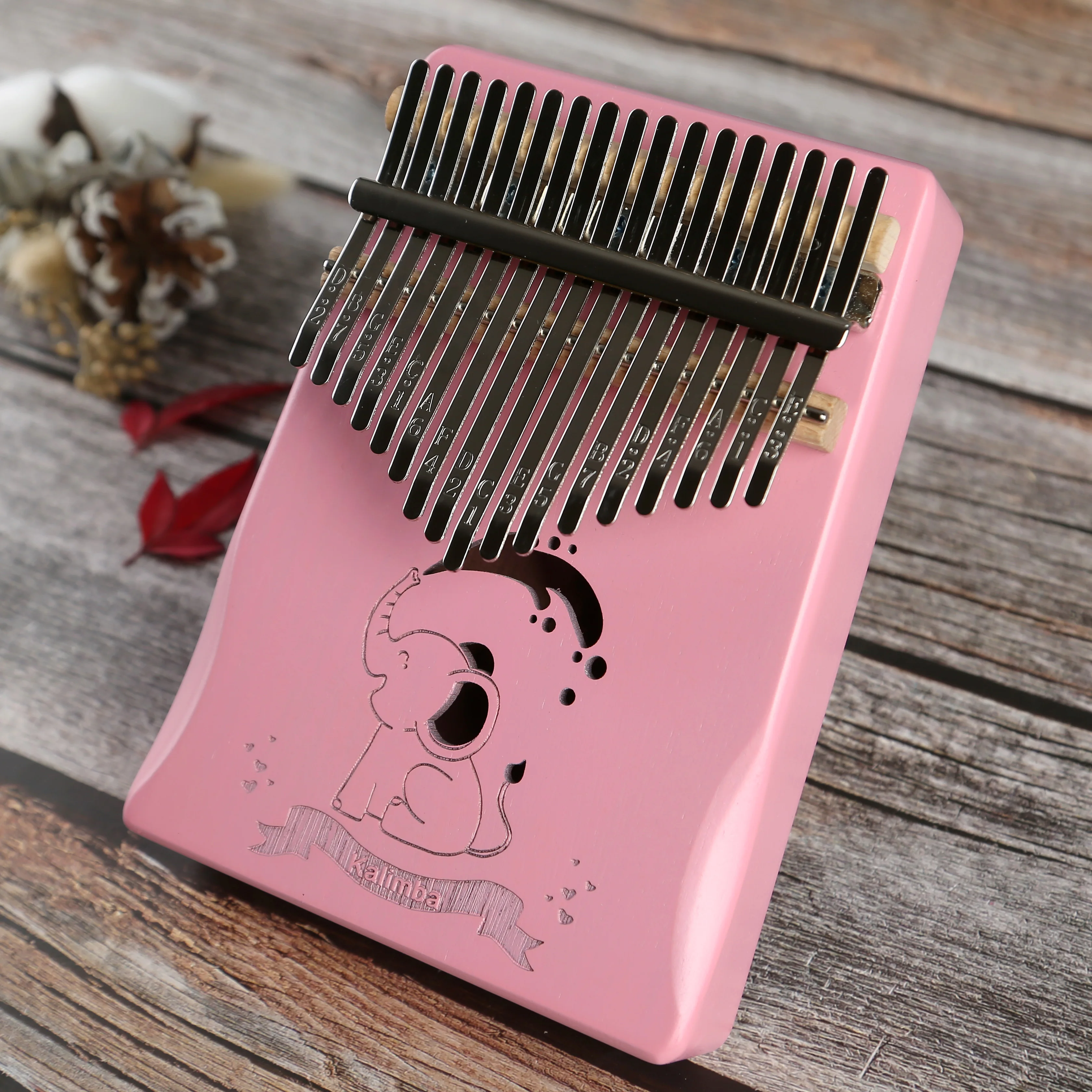 Kalimba Thumb Piano Calimba Professional Tuned Portable 17Key Mini Beginner\'s Birthday Festival Gift Relaxing Musical Instrument