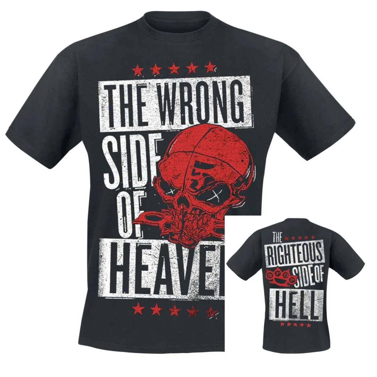 The Righteous Side of Hell Five Finger Death Punch T-Shirt Men Women Rock Band Graphic Tee Cotton Summer Streetwear Top