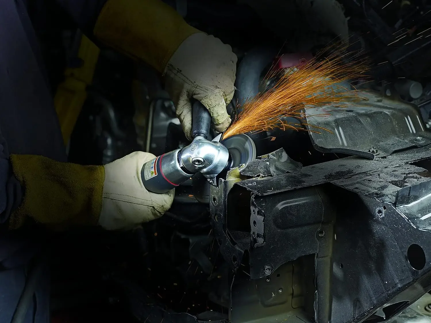 Tool 345MAX Air Angle Grinder/Cut-off Tool, 5" Wheel, 12,000 RPM, 0.88 HP, 5/8"-11 Thread, Rear Exhaust Guaranteed Authentic