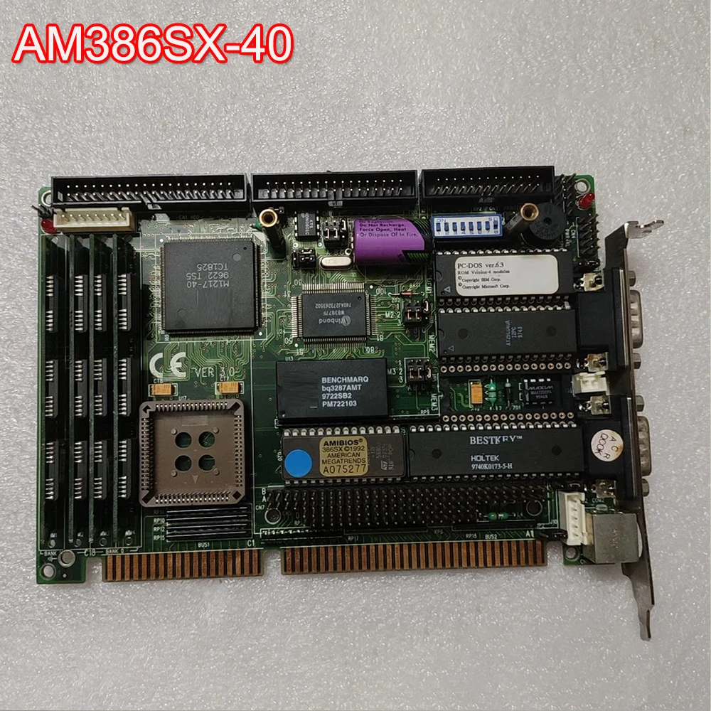 

AM386SX-40 PC-DOS ver6.3 386 Industrial Control Motherboard