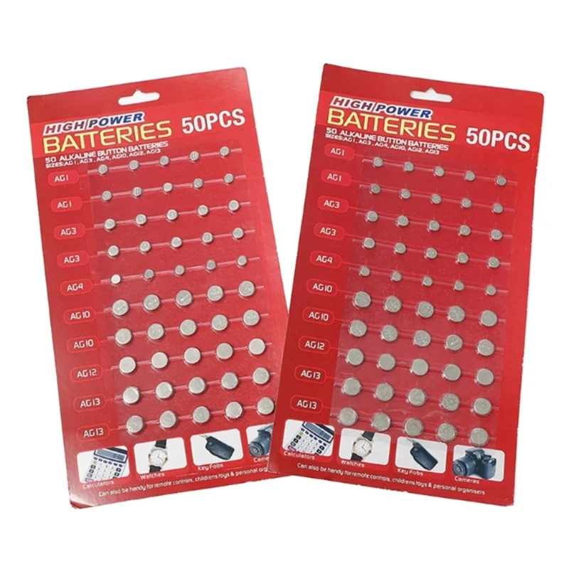 100Piece/set Button Cell Batteries AG1/3/4/10/12/13 for Remotes Watch Calculator Dropship