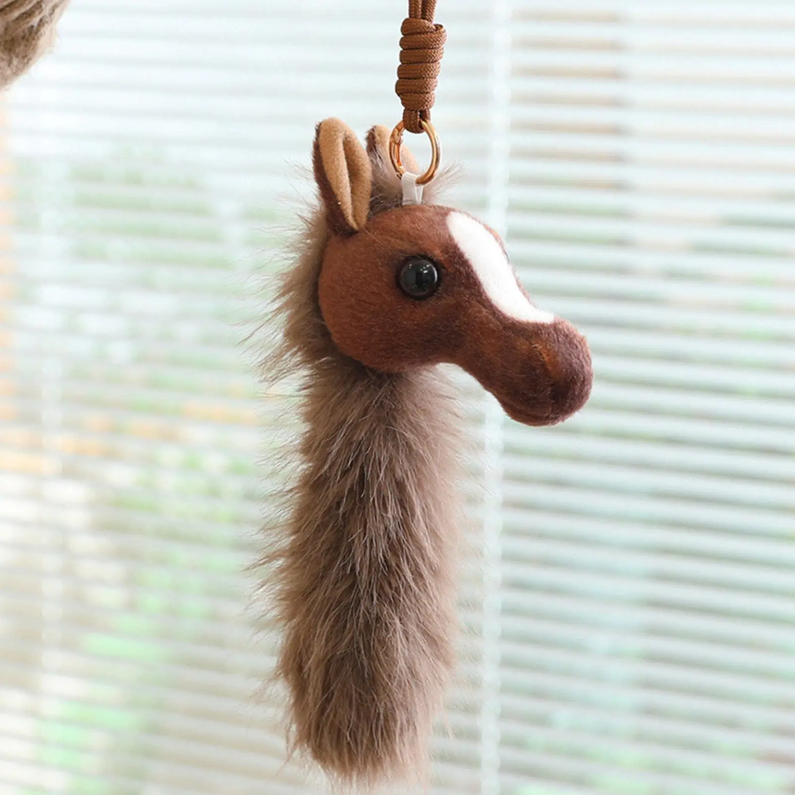 LLavero de cabeza de caballo con dije de monedero de caballo, llavero de felpa para mujeres, hombres y niños, monedero, cartera, mochila, decoración para el hogar y la escuela