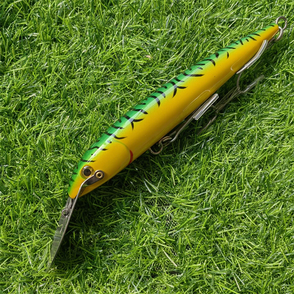 Trolling Casting Minnow Angelköder 130 mm 32 g 185 mm 60 g 225 mm 76 g Köder künstlicher harter Köder für Seeboot-Angelköder – Detail 5