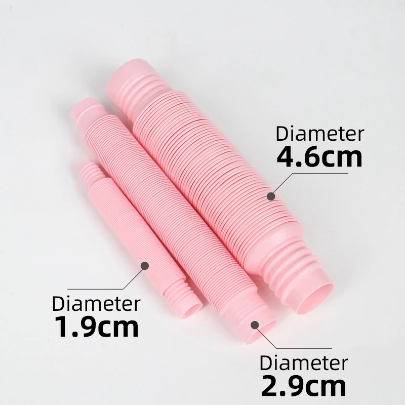 Decompression Toys Pop Tube Children Adult Corrugated DIY Stretch Tube Macaron Color Stretch Plastic Tube Anti Stress  Fidget