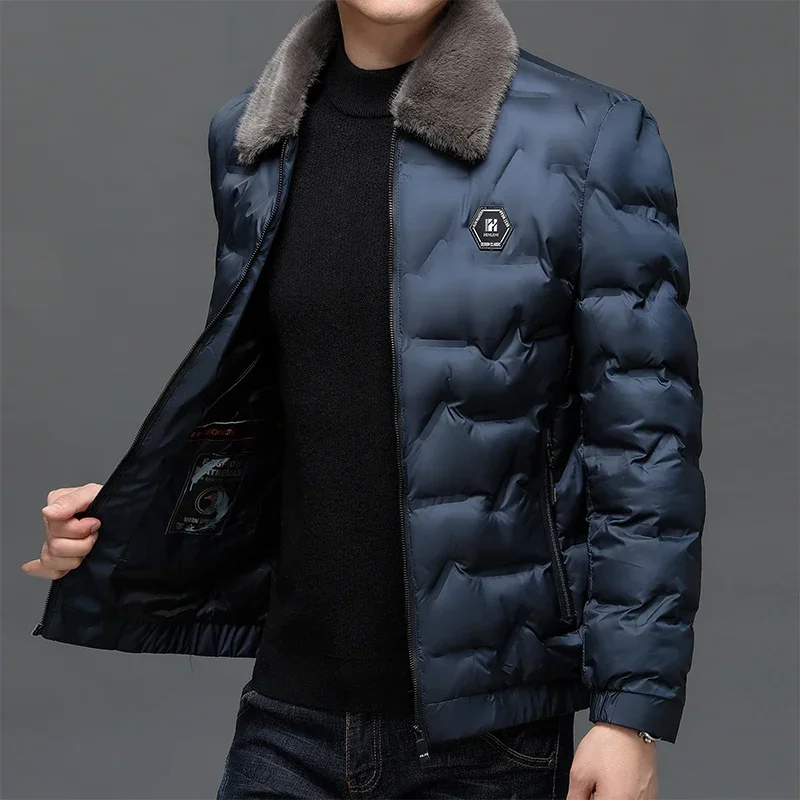 Winter jacke Wind jacke Mäntel Herren Winter warme Parkas Kleidung lässige Modemarke verdicken warme Männer langen Parka