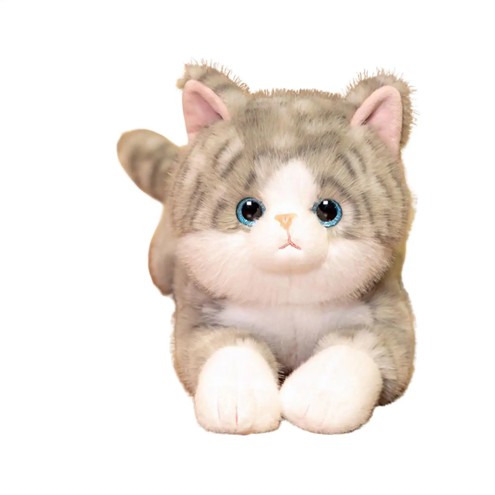 

Stuffed Cat Plush 19.6in Realistic Cute Doll Toy Realistic Lying Pose Plush Kitten For Kids Girls Birthday Adult Stess Relief