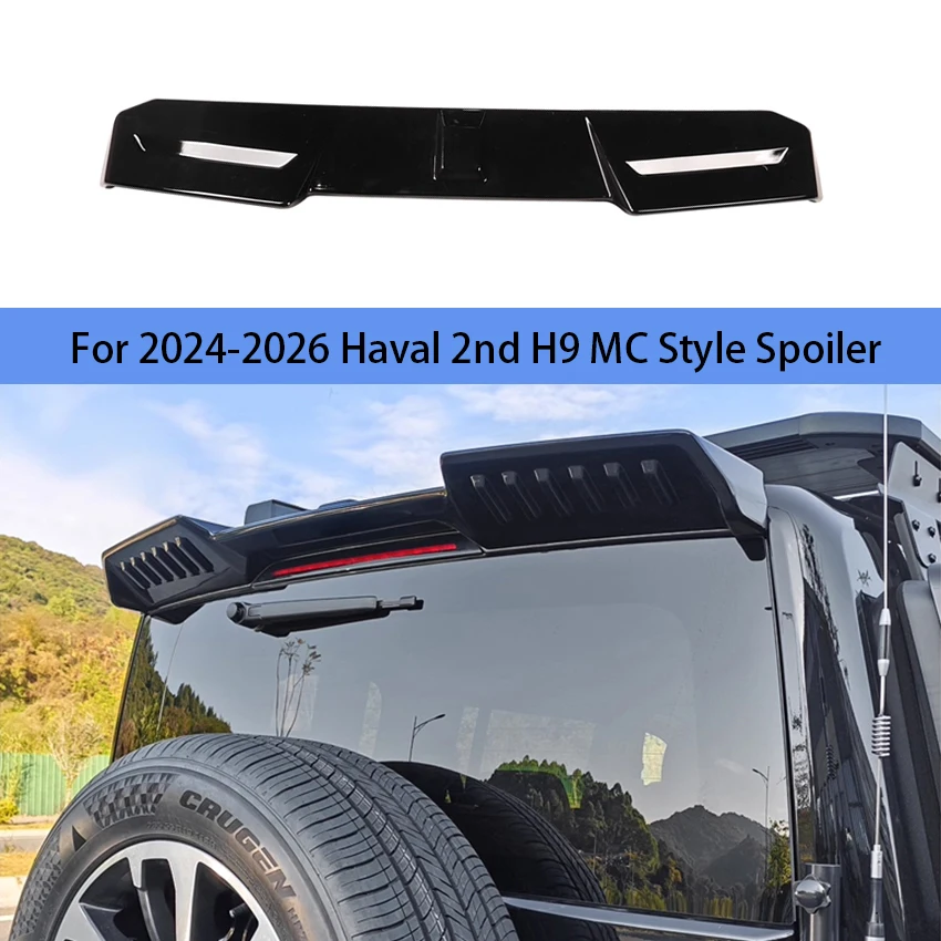 

For Haval 2nd H9 2024-2026 MC Style Rear Roof Trunk Lid Modification Car Spoiler Tail Wing Tuning Exterior Accessories Parts