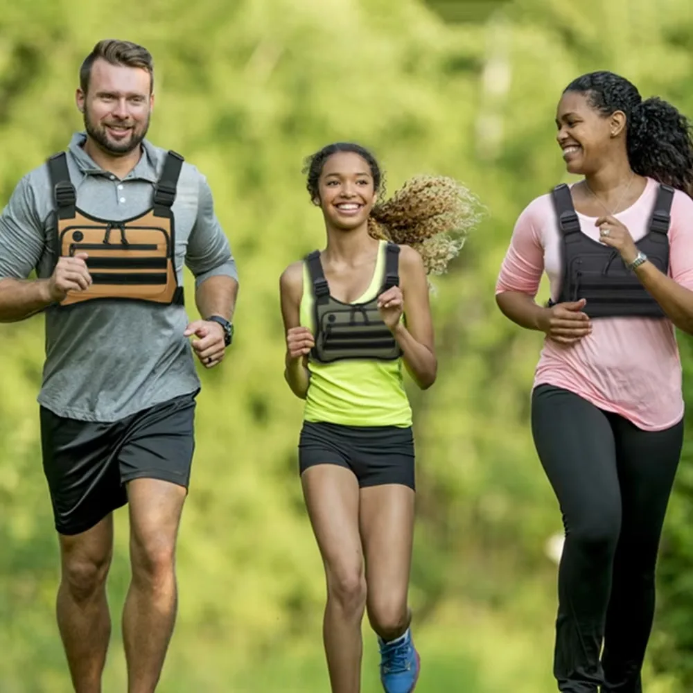 

Adjustable Sports Vest Bag Multi-functional Water Resistant Multi-functional Chest Bag Lightweight Oxford Cloth Running Vest Bag