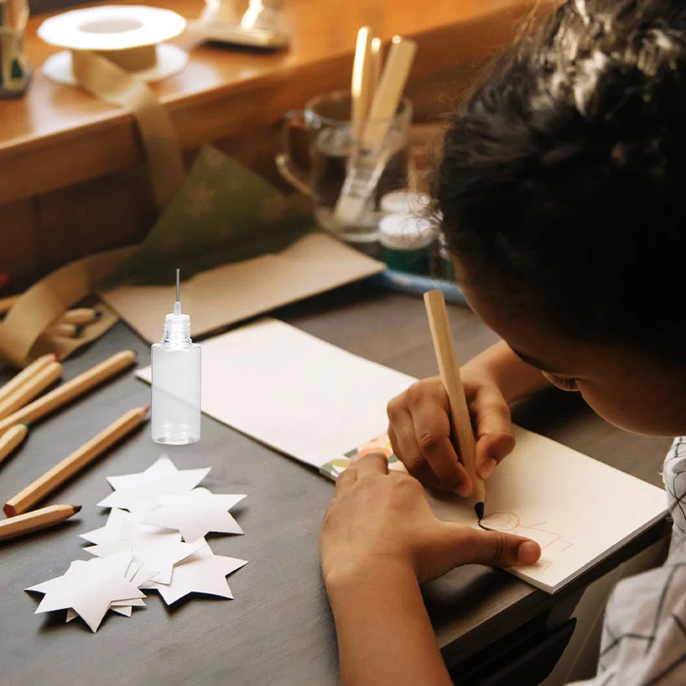 

10Pcs Transparent Fine Tip Bottles Small Needle Applicator Squeeze Bottles Precise Liquid Dispenser for Liquids