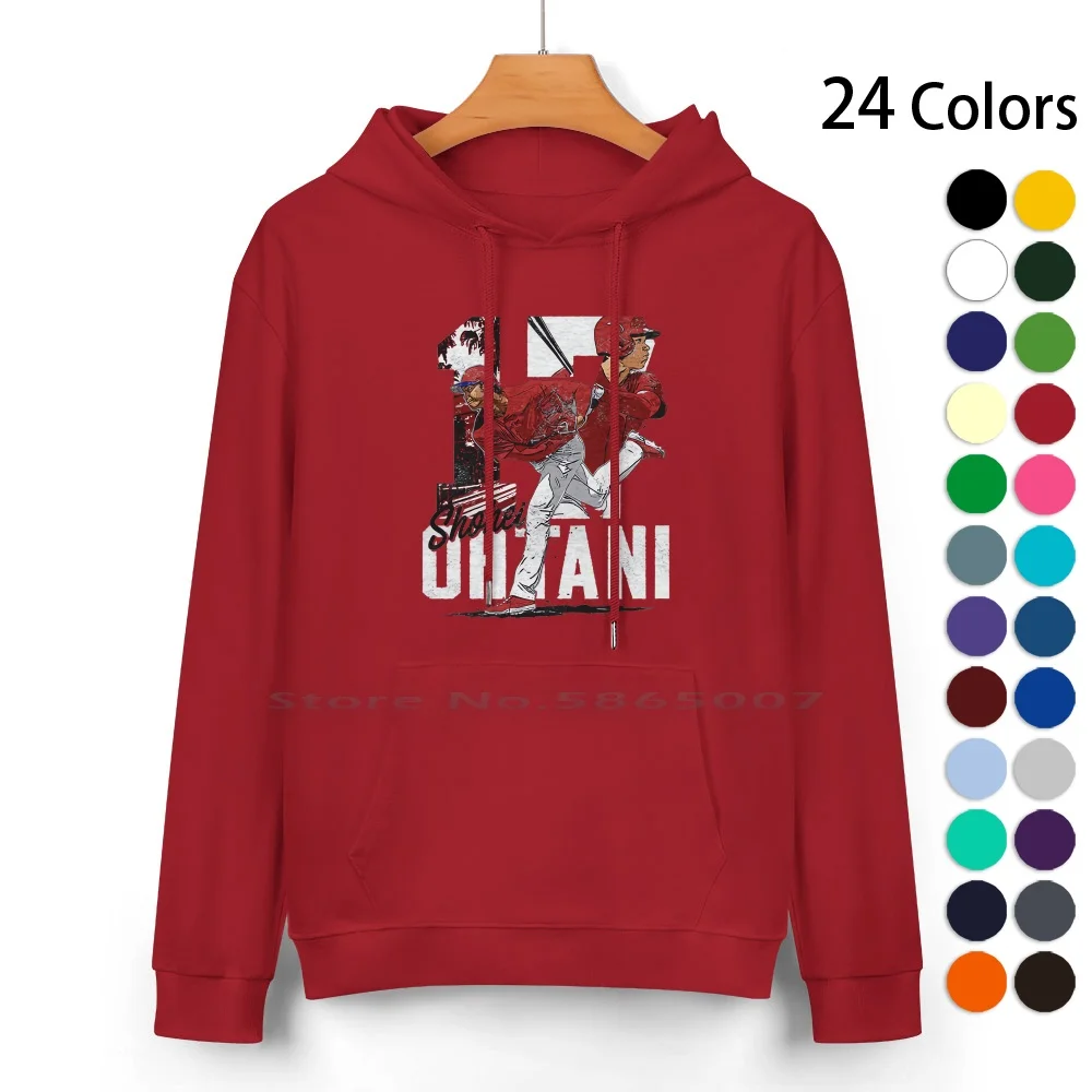 Shohei Ohtani Pure Cotton Hoodie Sweater 24 Colors Baseball Shohei Ohtani Los Angeles Anaheim Sho Time Japanese La Mike Trout