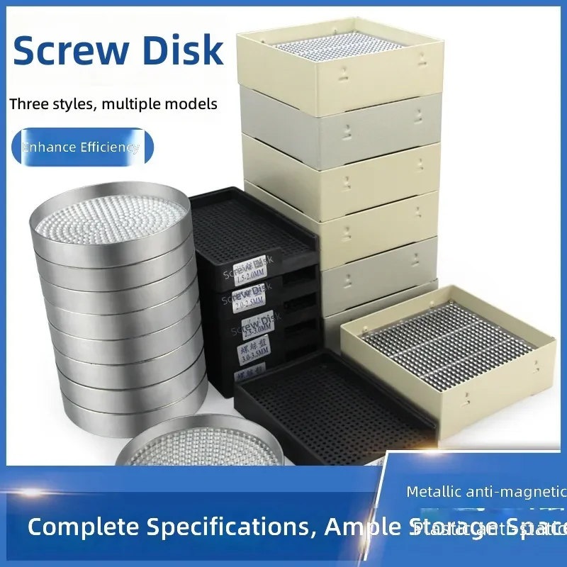 for M2 M3 M4 Anti-static Plastic Screw Disc Whole Row Anti-drop Counting Box  Arrangement Rack Storage Device