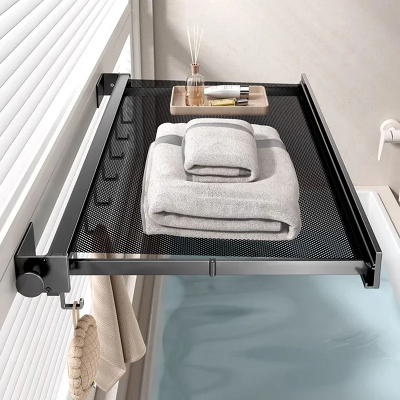 

Полка без дрели, складные настенные полки, держатель-органайзер, выдвижные стеллажи для хранения сушки белья, полка с зазором для балкона в ванной комнате