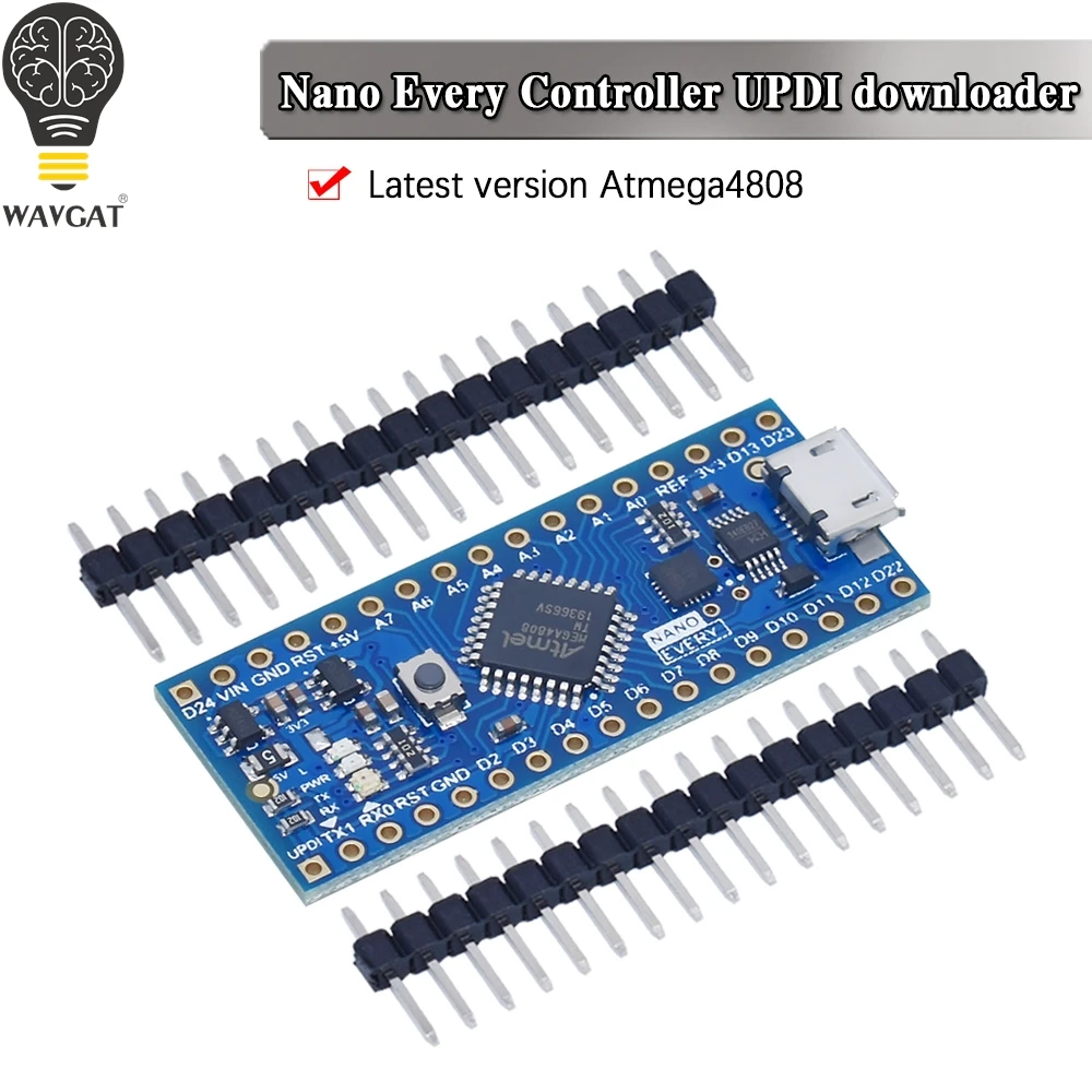 New arrival Thinary Nano controller compatible for Arduino Nano Every Atmega4808 Upgraded Atmega328 CH340 UPDI Downloader