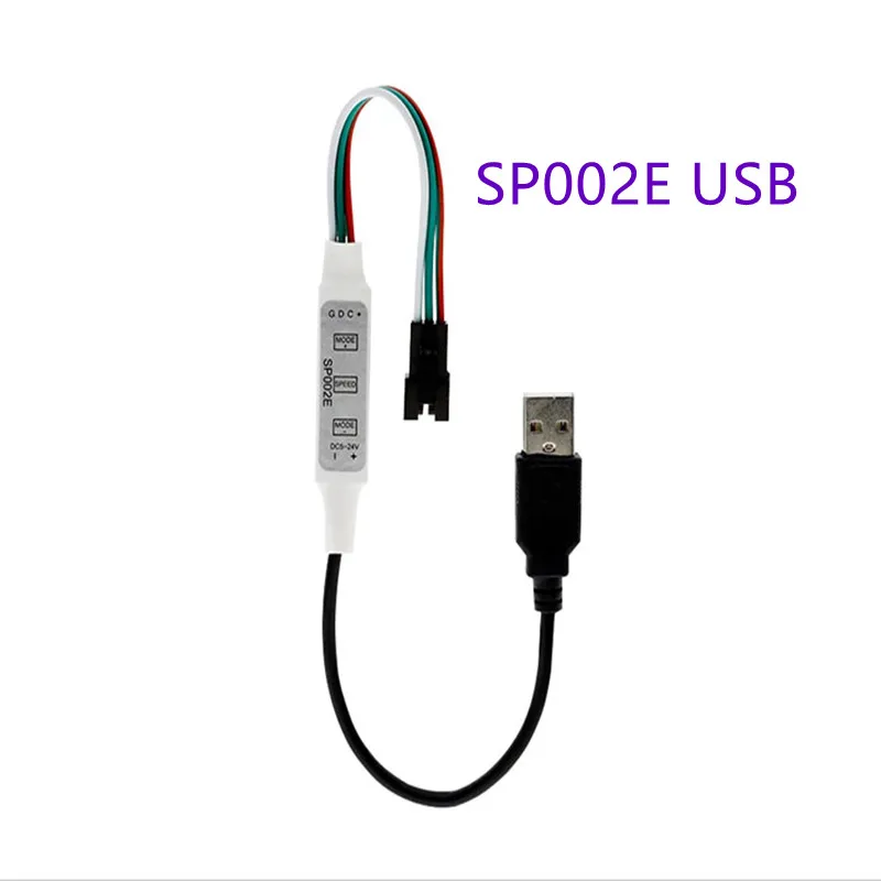 SP101E-SP104E/SP002E(USB) 6 tipi MINI RF Wireless Remote Pixel Digital RGB strip Led Controller per WS2811/2812 led Strip Light