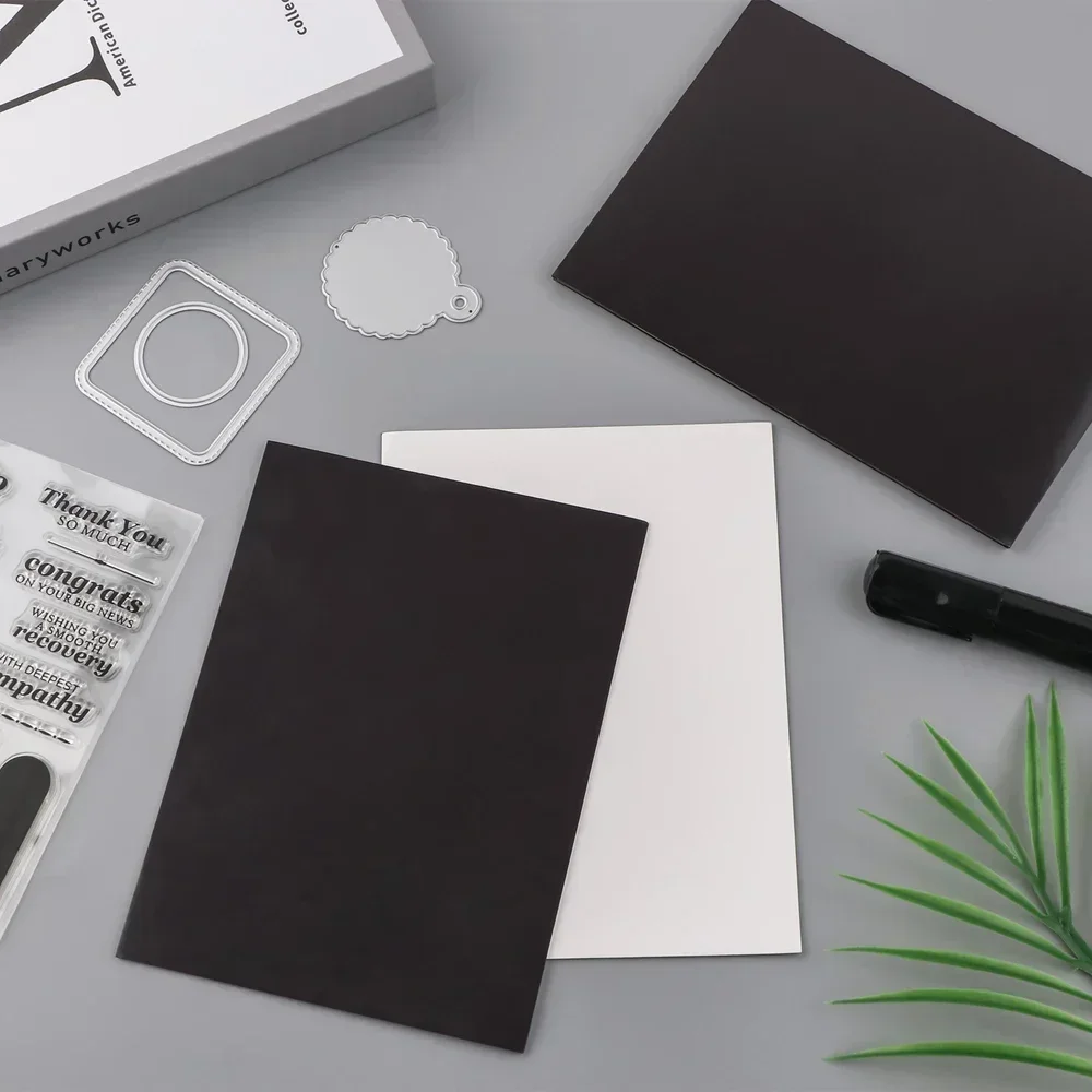 10 Stück 0,7 mm 0,9 mm Dicke Magnetplatten Aufbewahrungsbeutel für Stanz- und Stempel-Organizer-Aufbewahrungstasche, weiße Oberfläche, gebrauchte Schreibtafel