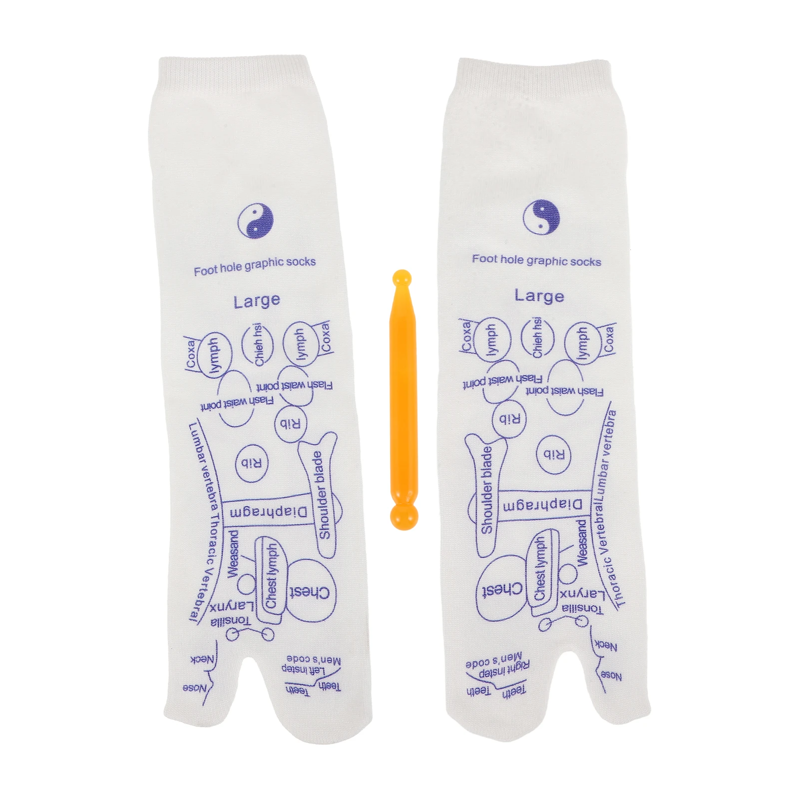 

1 set Foot Massage Elastic Acupressure Socks with Acupoint Stimulation for Plantar Fatigue Relief Durable Acupressure Massage
