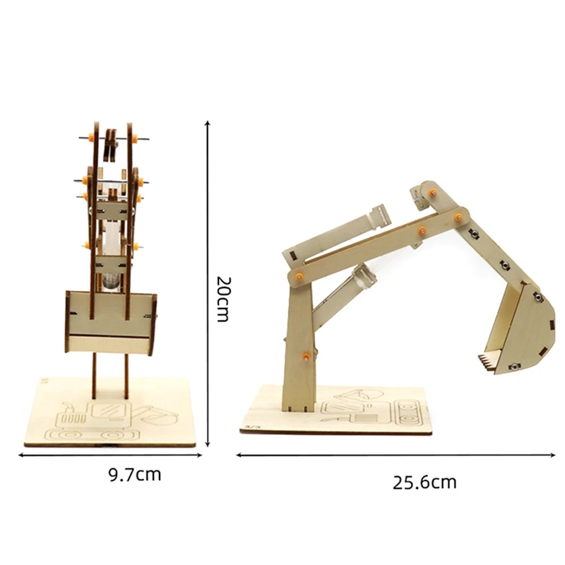 Hydraulik bagger DIY Student Wissenschaft und Technologie Holz Wissenschaft und Bildung Spielzeug Modell Wissenschaft Experiment Spielzeug gut gemacht