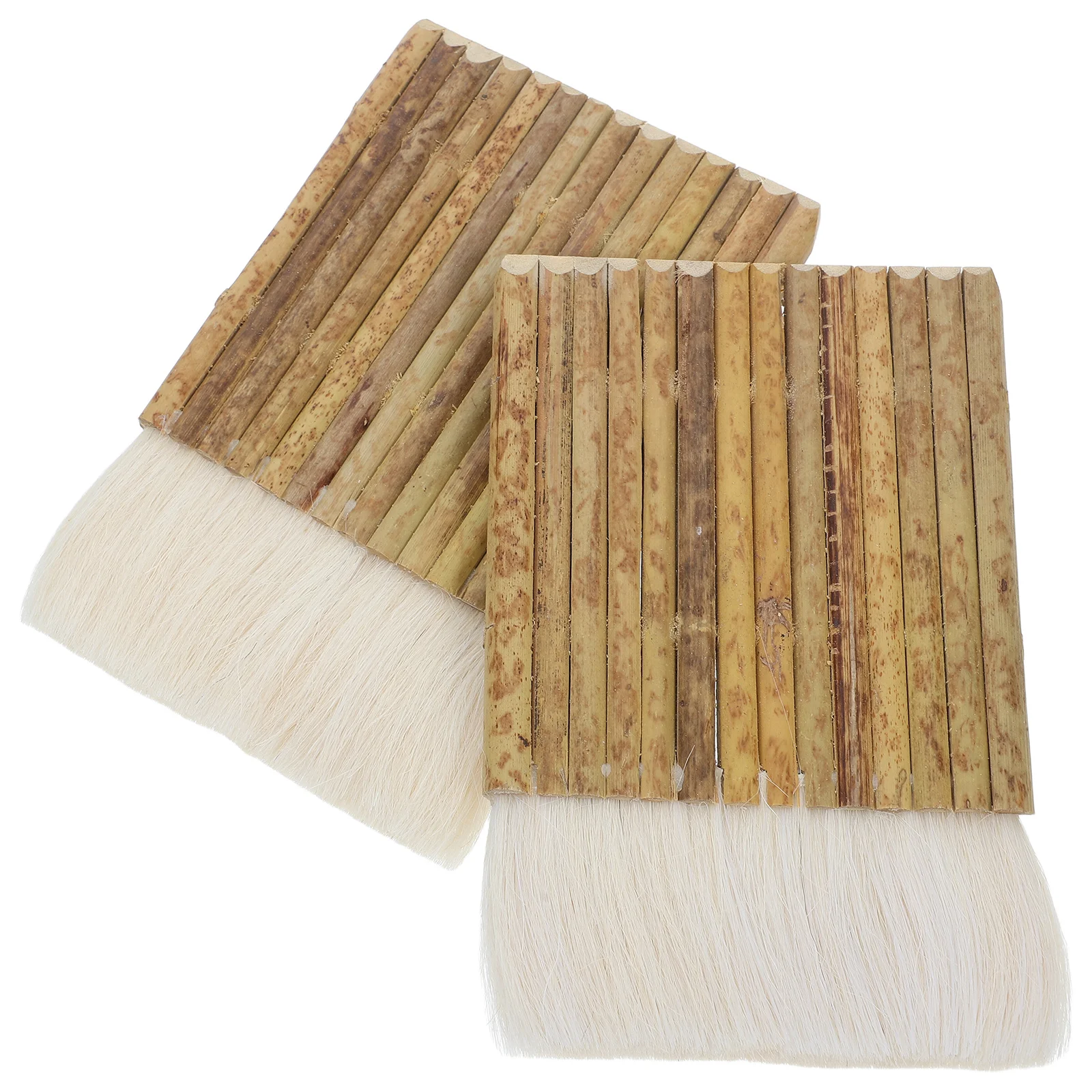 

2 Pcs Paint Brush Artist Brushes Hair Ergonomic Bamboo Blending Convenient Chip Painting Watercolor for Card Making