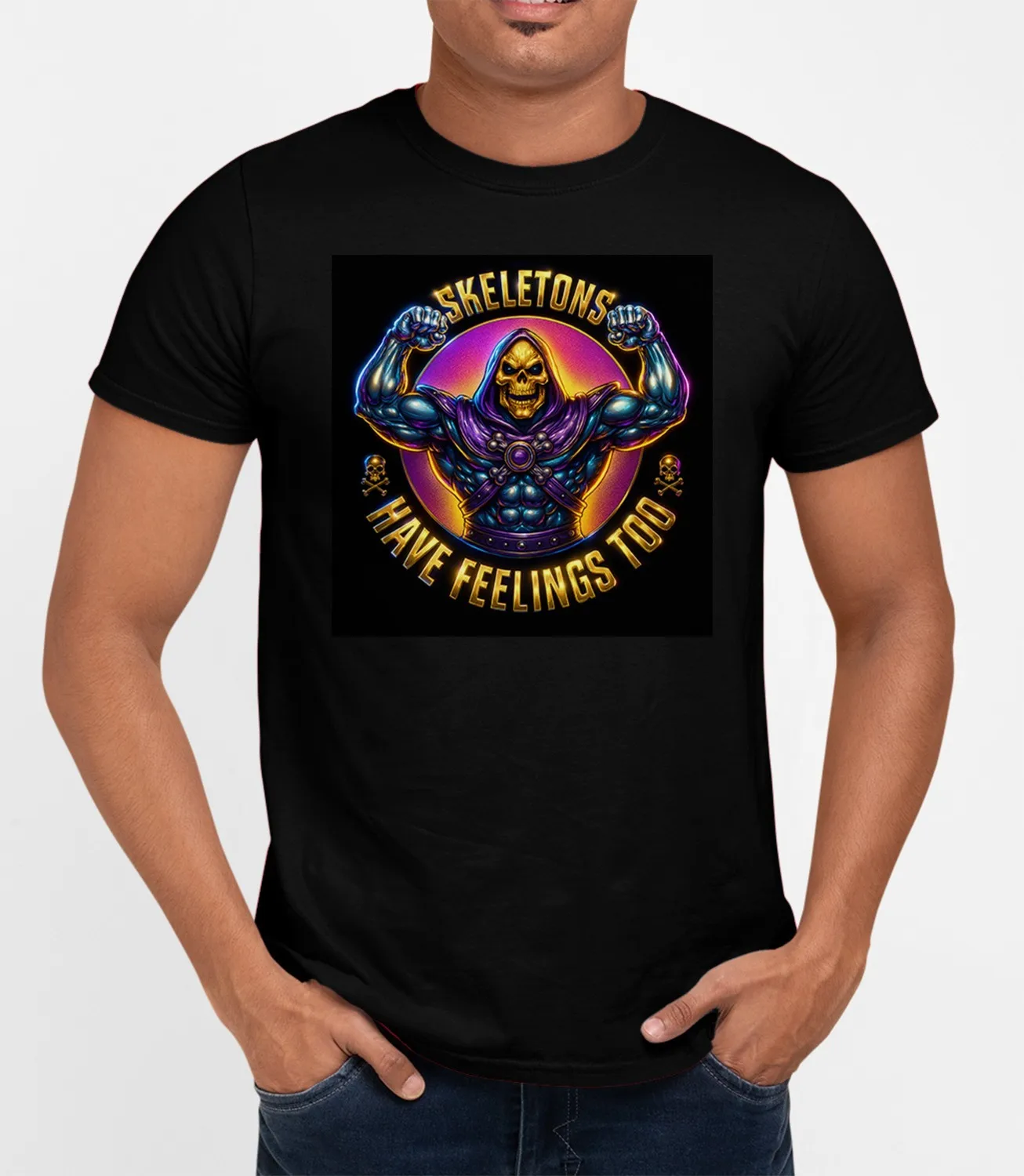 

Skeletons Skeletor 80s T-Shirt Cool Retro Movie Film Classic Tee Gift Xmas