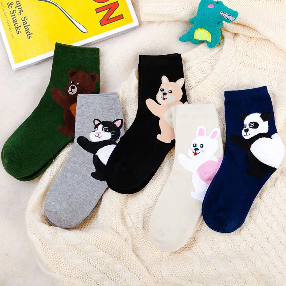 New Womens Happy Funny Cute Cartoon Rabbit Dog Cat Bear Panda Socks 3D Bunny Puppy Patterned Unisex Sport Hipster Sox