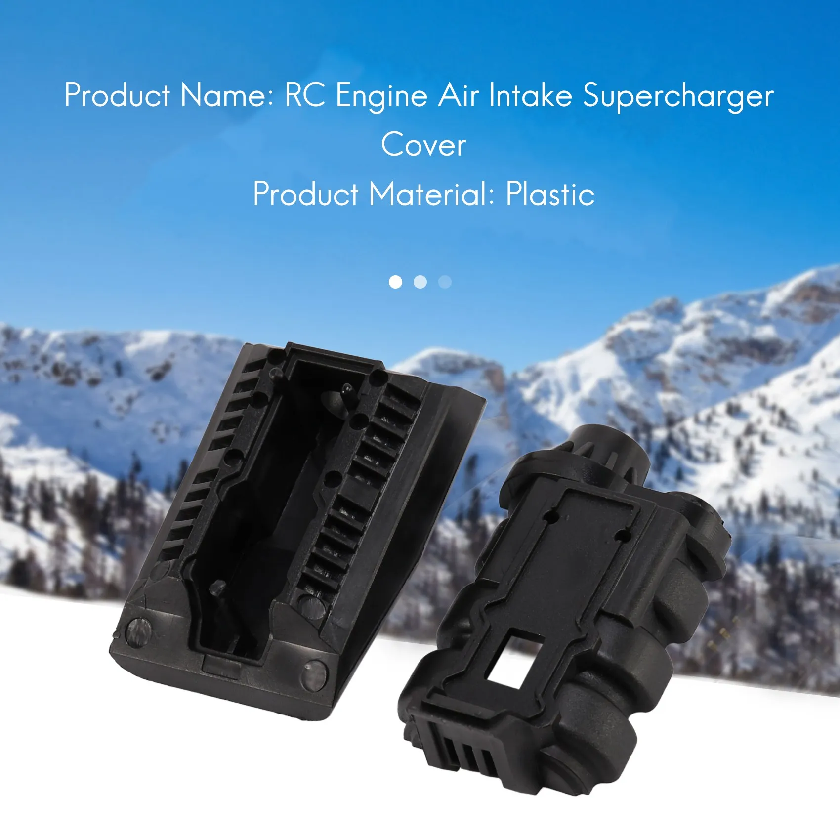 ABLJ1/10 RC Penutup Supercharger Asupan Udara Mesin Simulasi Perayap untuk Trx4 D90 Axial Scx10 Wraith 90046 90018, HITAM