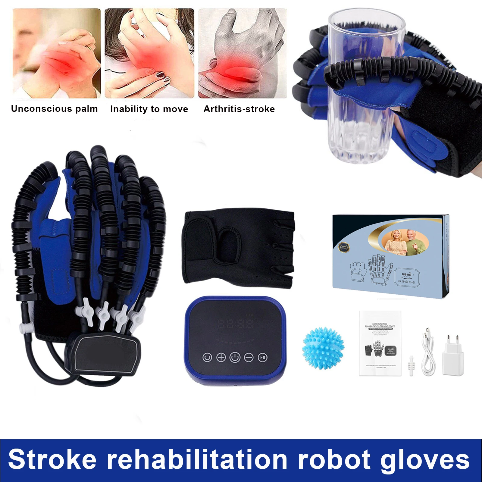 Hand Rehabilitation Robot Rehabilitation Physiotherapy Glove Hemiplegia Devices Stroke Recovery Equipment Hand Therapy Equipment