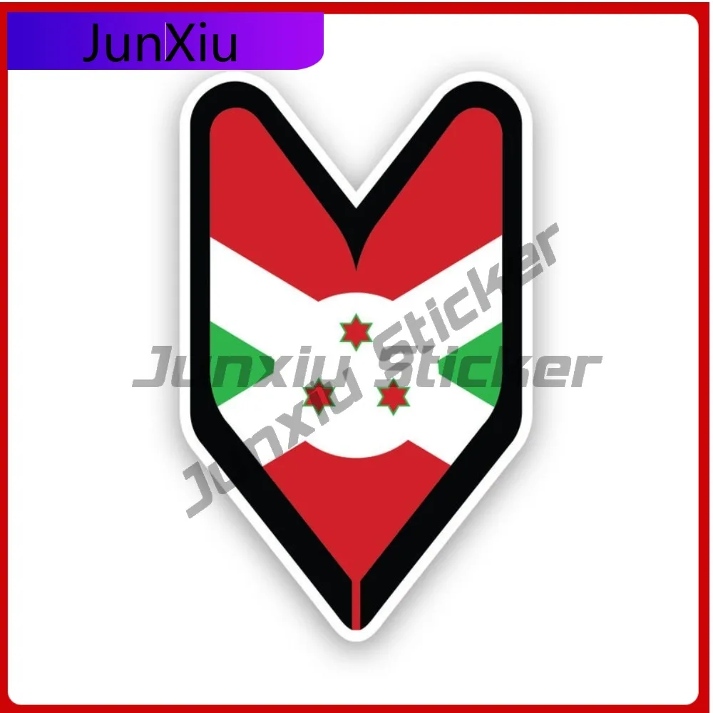 

Водонепроницаемая наклейка-эмблема Burundian Driver Badge, милые виниловые наклейки Wakaba для автомобилей, водонепроницаемые виниловые наклейки для окон и багажников автомобилей, высококачественные