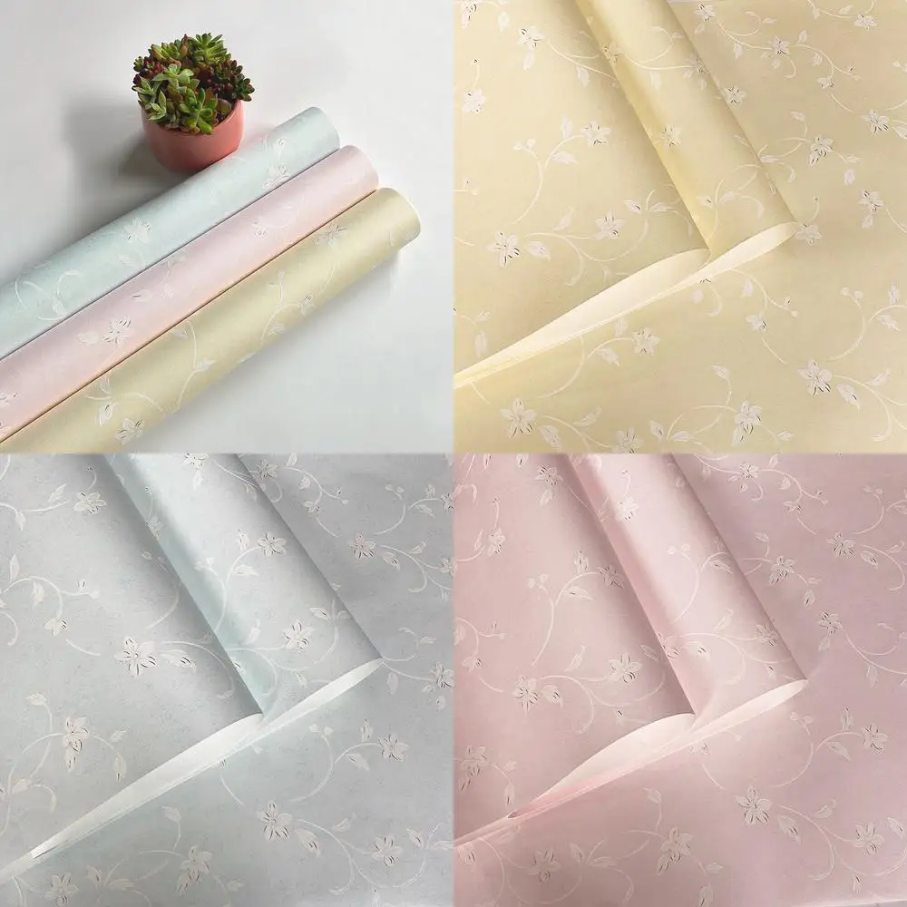 Light Pink 3D Cottage Vine Scroll Wallpaper for Bedroom Living Room Hotel Rustic Small Floral Leaf Embossed Wallpaper