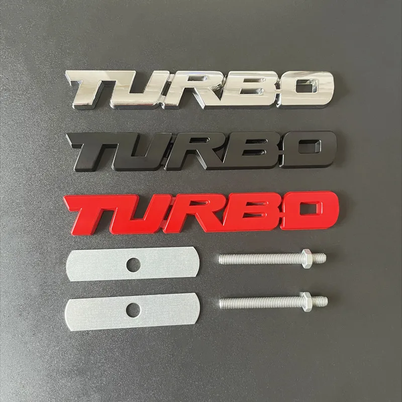 3D Metal Turbo Sticker For Car Fender Trunk Decal Badge For Renault Subaru Toyota Jeep SAAB Turbo Emblem Letters Accessories